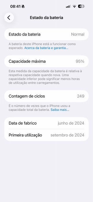 iPhone 15 Pro Max com garantia como novo 1ªutilização setembro de 2024