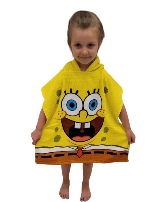 Ręcznik Kąpielowy Z Kapturem Spongebob Ponczo