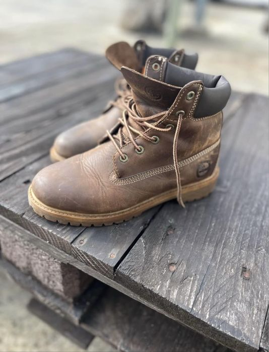 Botas Timberland de pele castanha