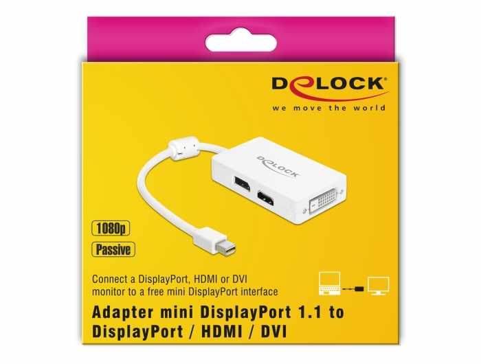 Delock адаптер mini DisplayPort 1.1