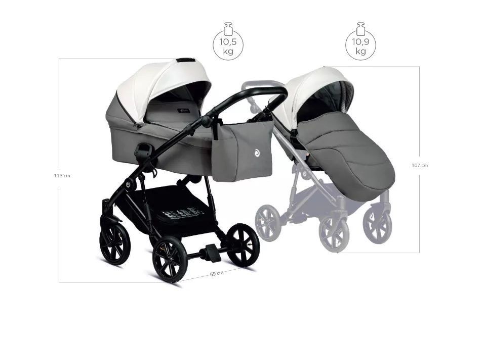 Wózek Tutis Sky waga tylko 10,5 kg! Lekki wózek 2w1 lub wózek 3w1