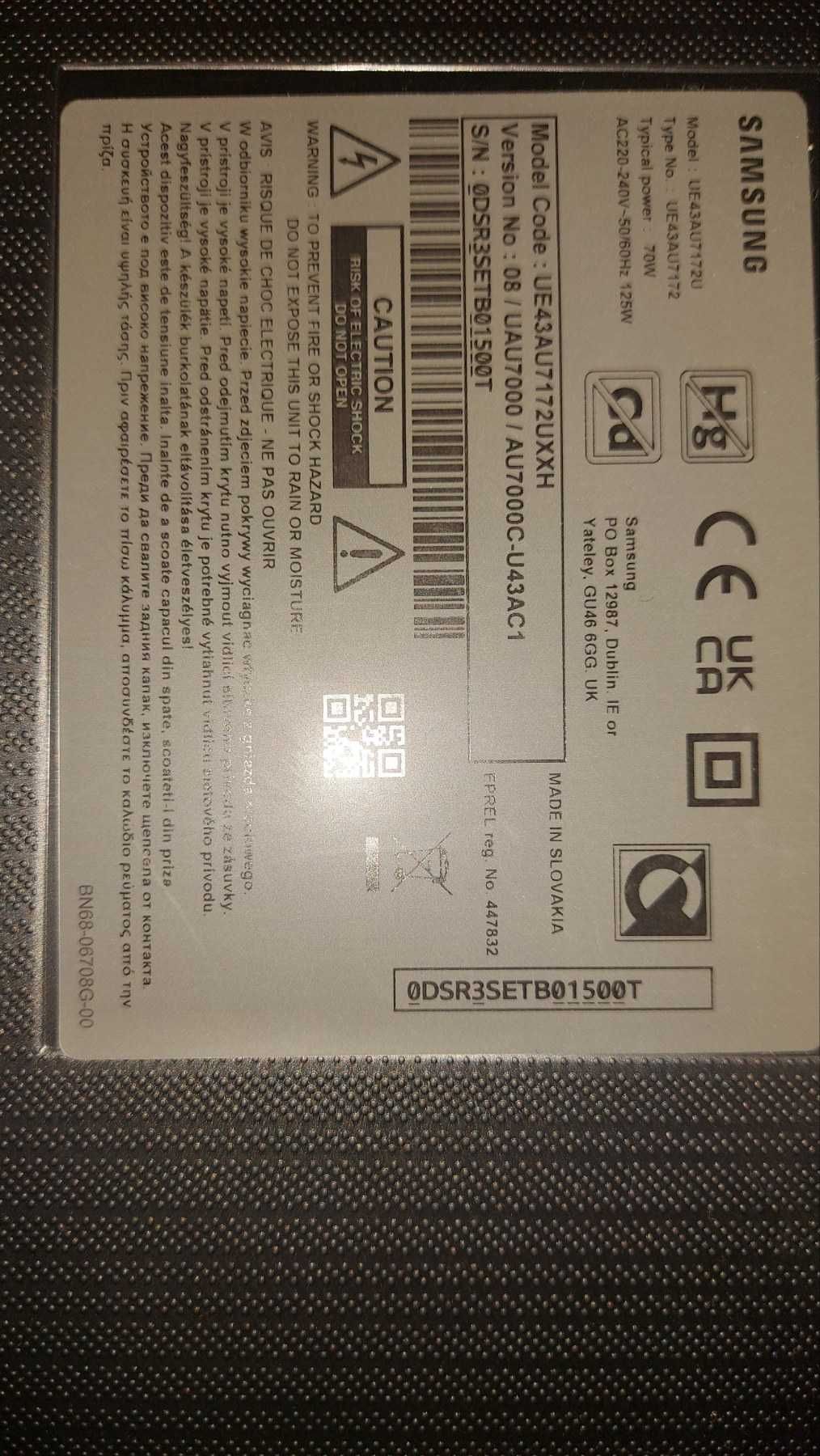 Samsung 43 UE43AU7172UXXH