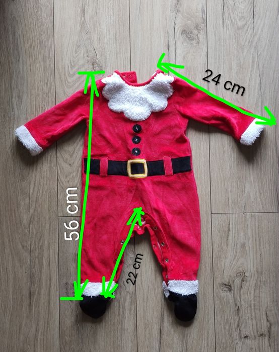 Przebranie, strój Strój Świętego Mikołaja / Gwiazdora, 56cm dla 3-9 mi