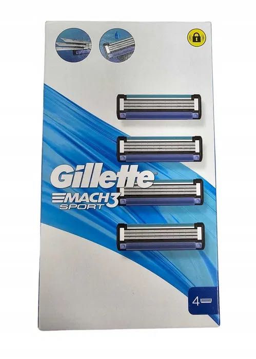 Oryginalne Gillette Mach 3 SPORT 4szt Wkłady do maszynek