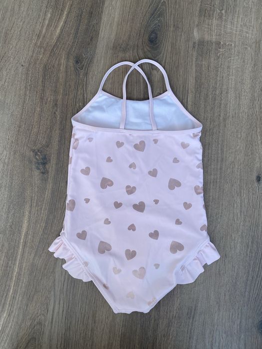 Рожевий купальрик з сердечками