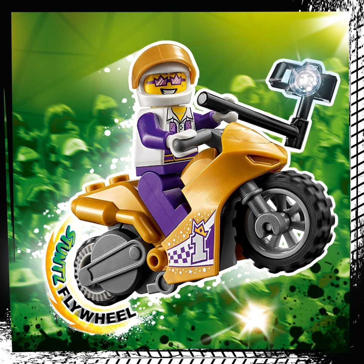 LEGO CITY 60309 SELFIE NA MOTOCYKLU kaskaderskim klocki