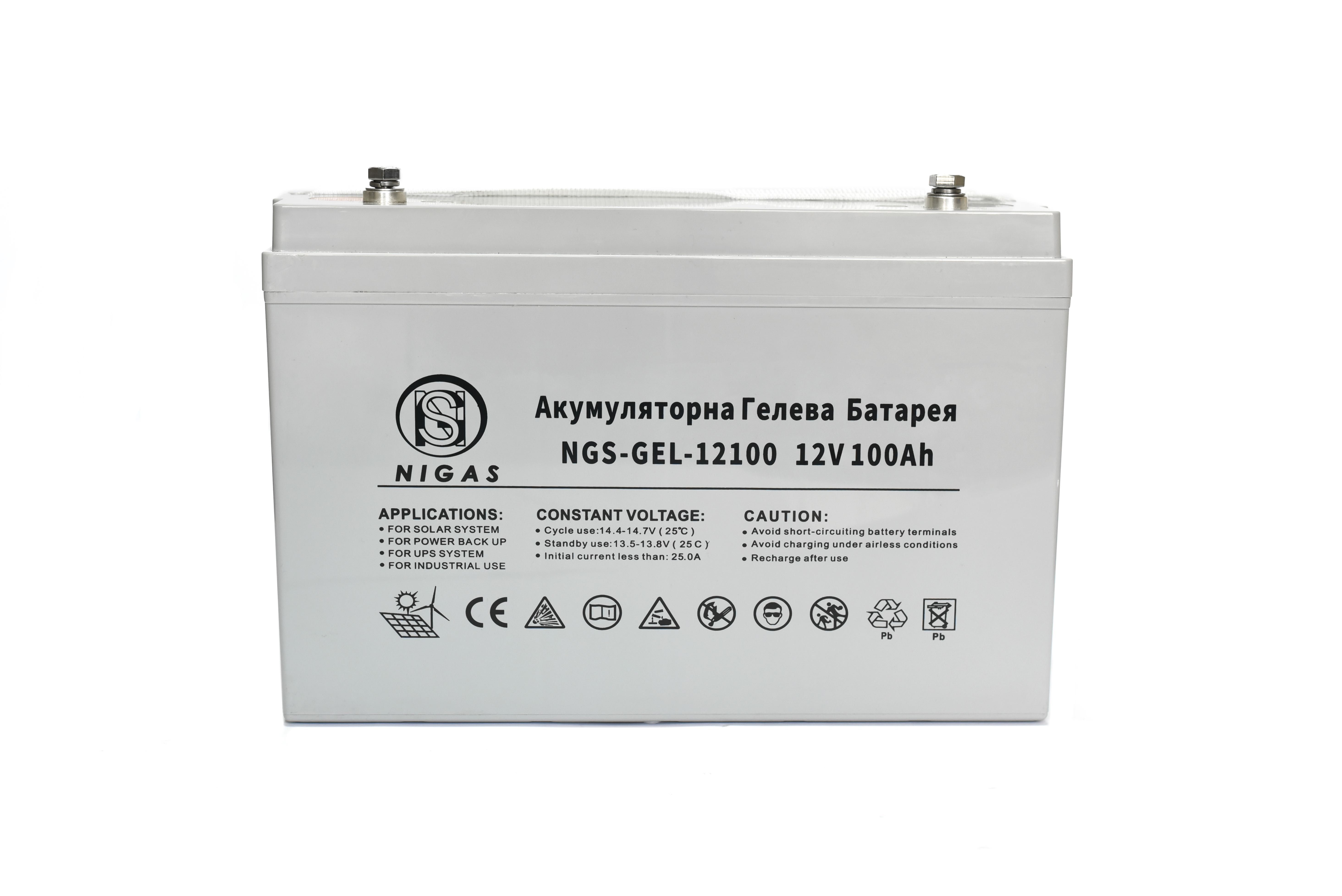 Гелевий Акумулятор Nigas 100Ah, 12V,  гарантія 12 місяців!