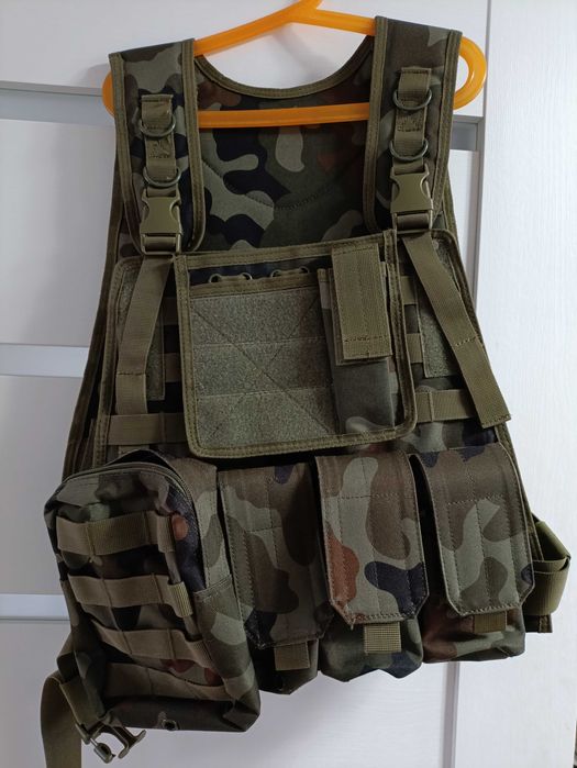 Kamizelka MBSS Plate Carrier, wz.93. Woodland+ worek zrzutowy