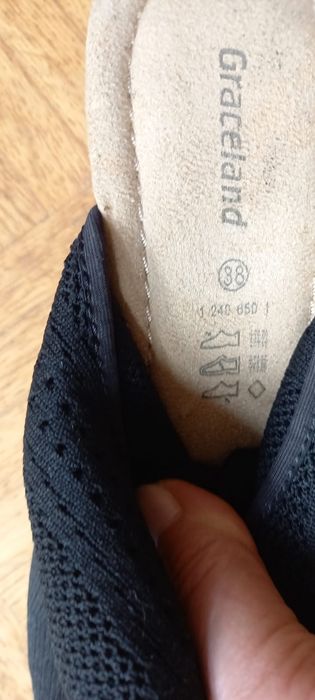 Czarne letnie sandały 38