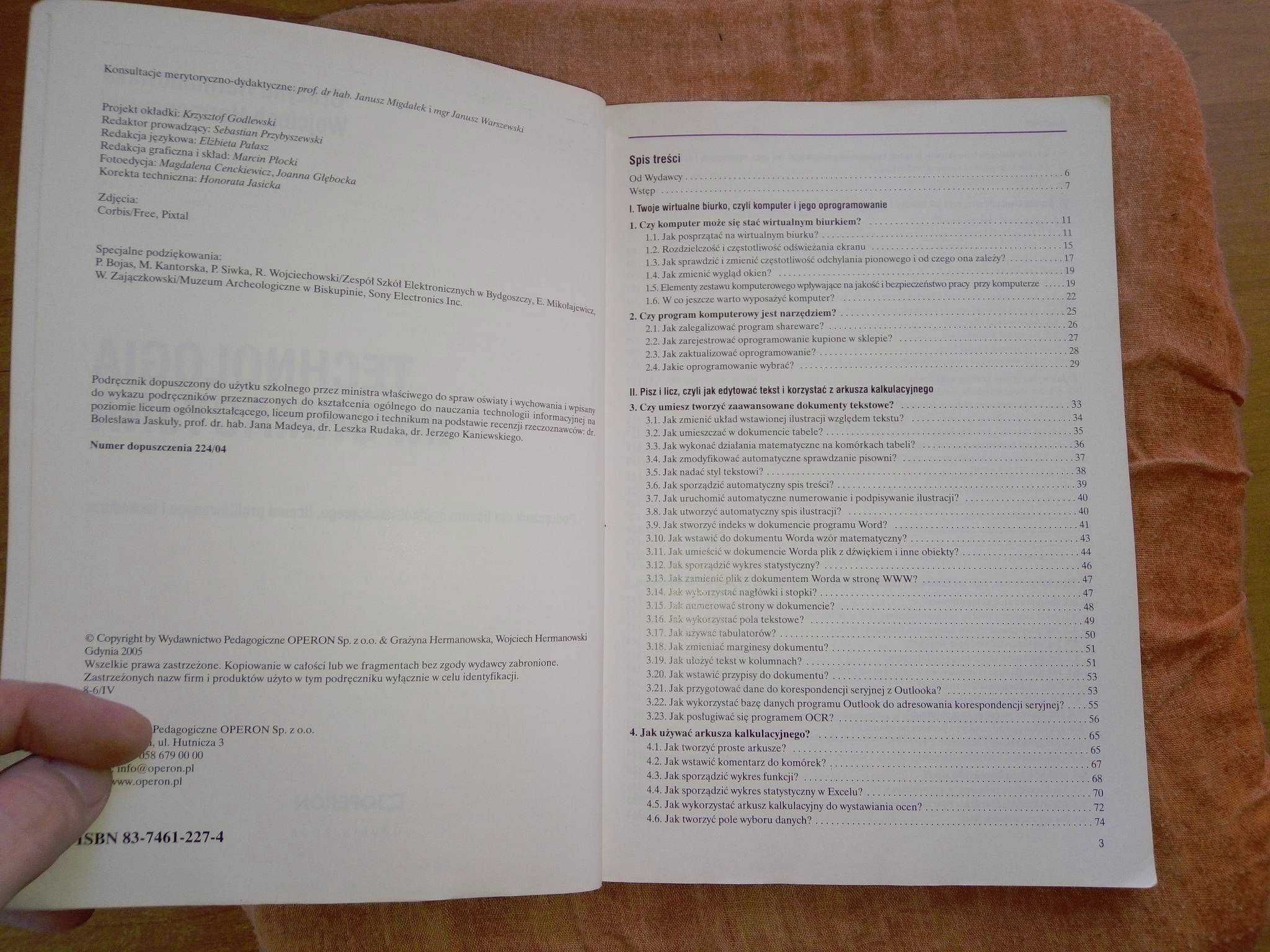 Technologia Informacyjna Informatyka Płyta CD Hermanowska Operon 2006