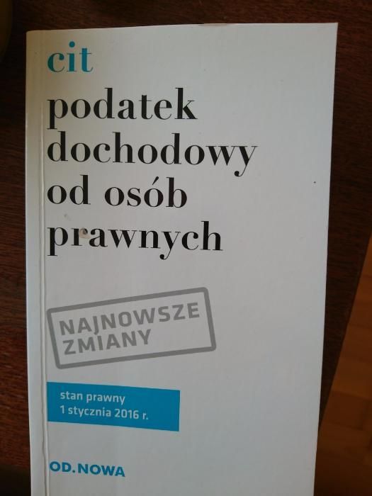 CIT podatek dochodowy od osób prawnych 01/2016