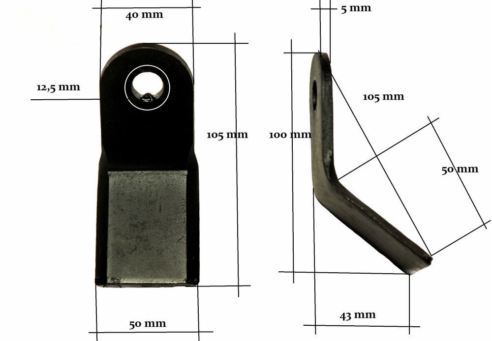 Bijak/nóż/młotek Y do kosiarek bijakowej EF/EFG/AGF 12mm 200g /6/