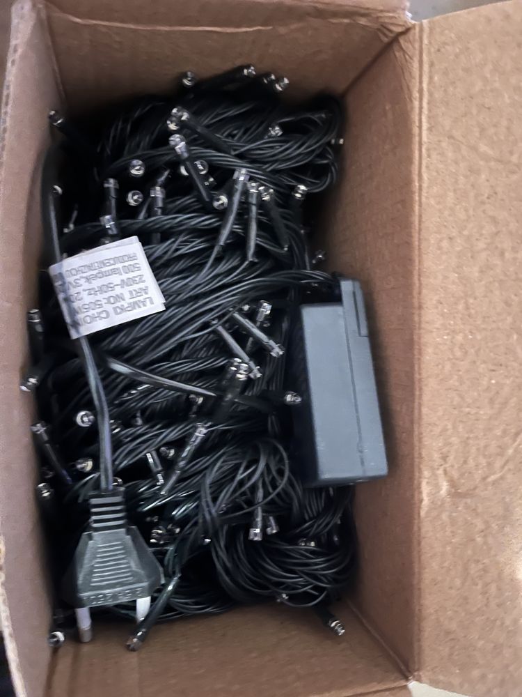 Lamki Choinkowe Led Świąteczne Białe Zimne 500 Led Programator
