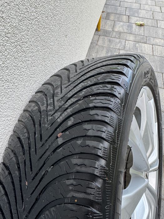 Oryginalne koła 17" 5x112 VW Skoda Audi Seat opony zimowe Michelin