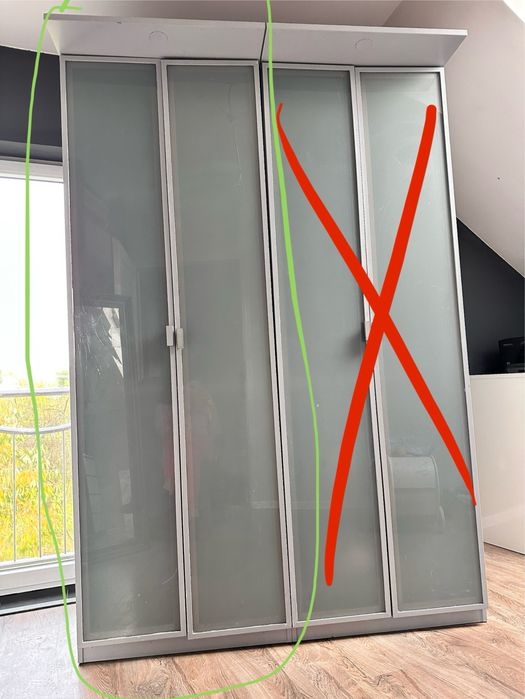 Szafa ikea na wieszaki i półki
