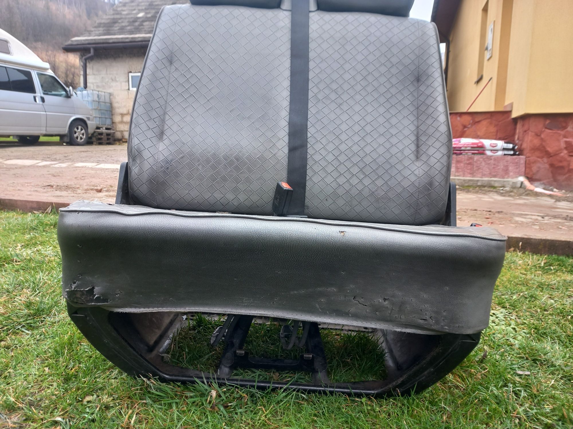 Vw t4 kanapa fotel pasazera 2 osobowa pas bezwładnościowy siedzenie