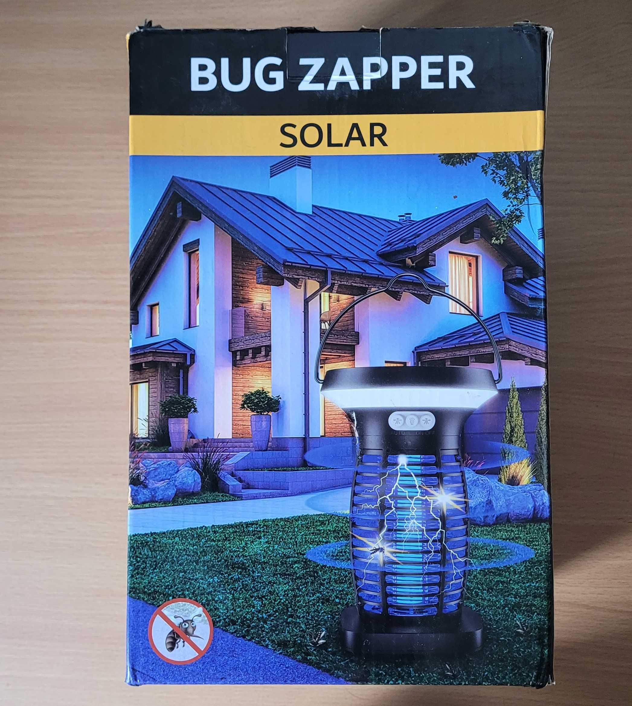 Elektryczna pułapka na owady 2w1 solarna LED 10W 3500V IPX5