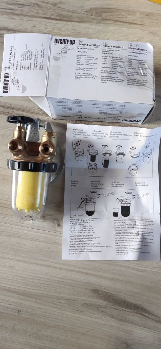 filtr oleju opałowego do systemów 2 rurowych Oventrop zawór palników