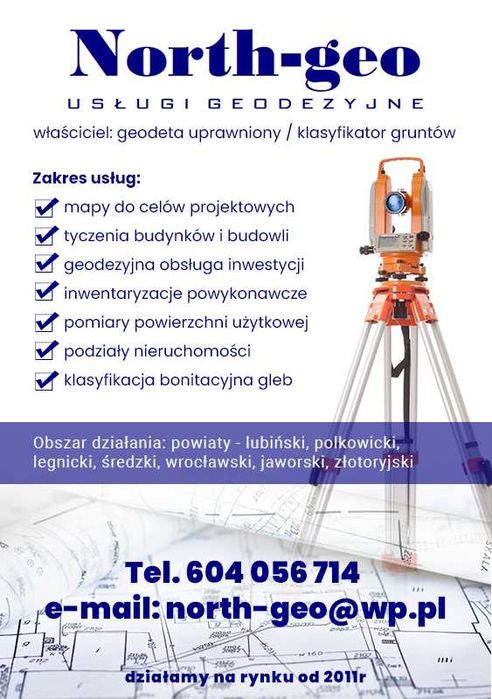 geodeta uprawniony / klasyfikator gruntów - Ścinawa