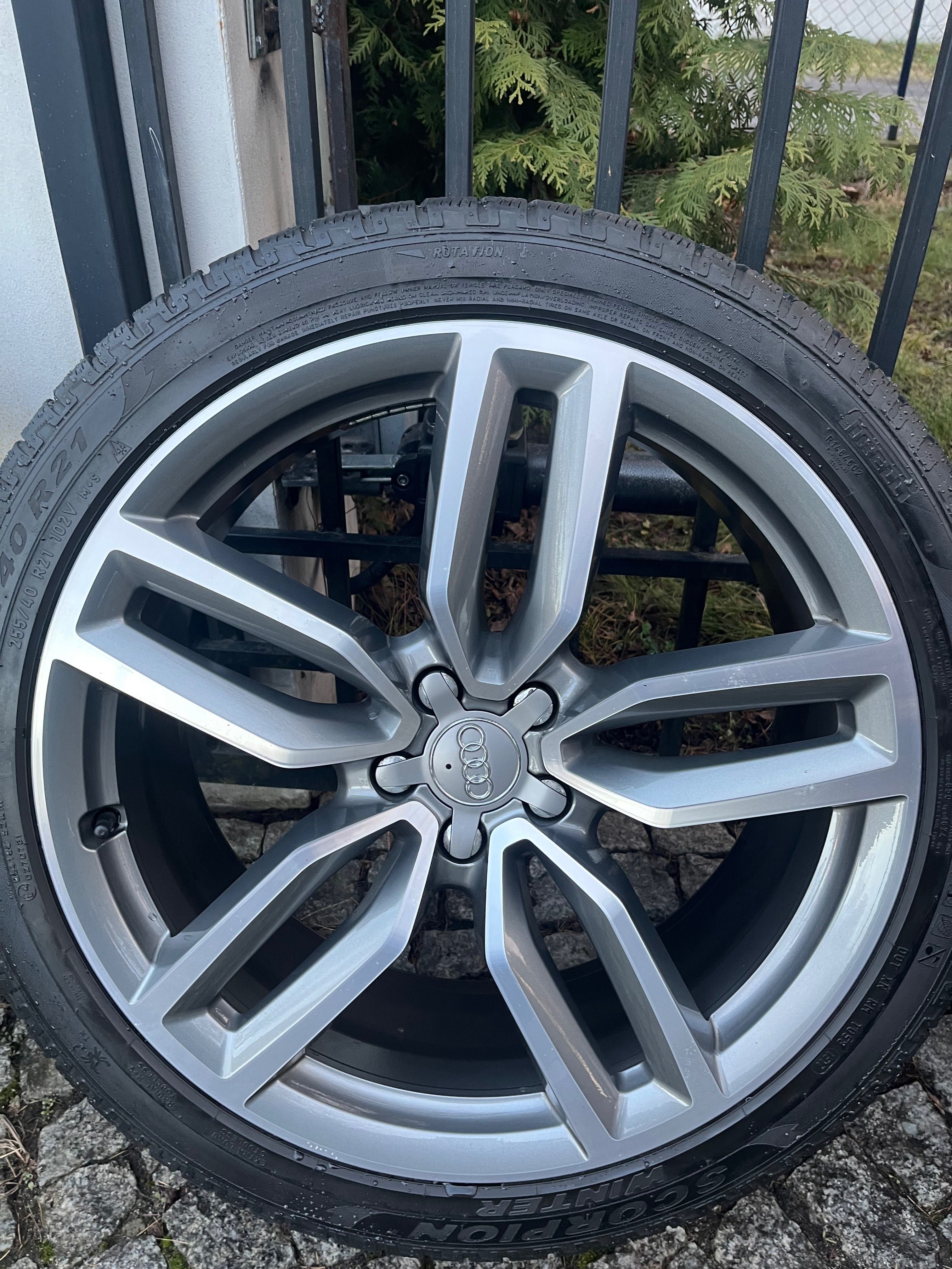 Felgi Audi SQ5, Q5, RSQ3 z oponami zimowymi Pirelli Scorpion