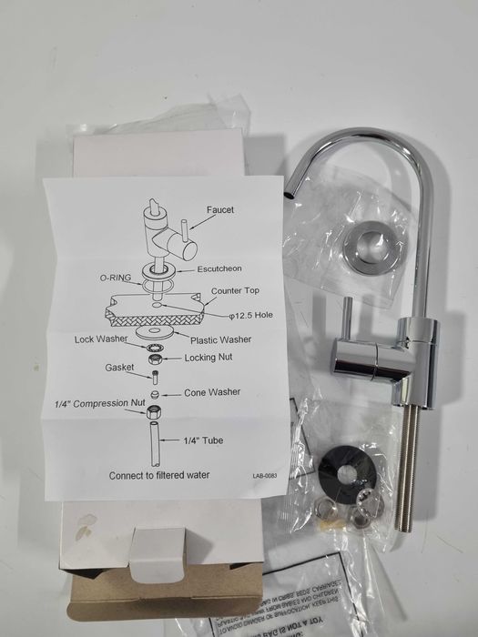 Kran kranik bateria wylewka do wody pitnej system filtrowania chrom