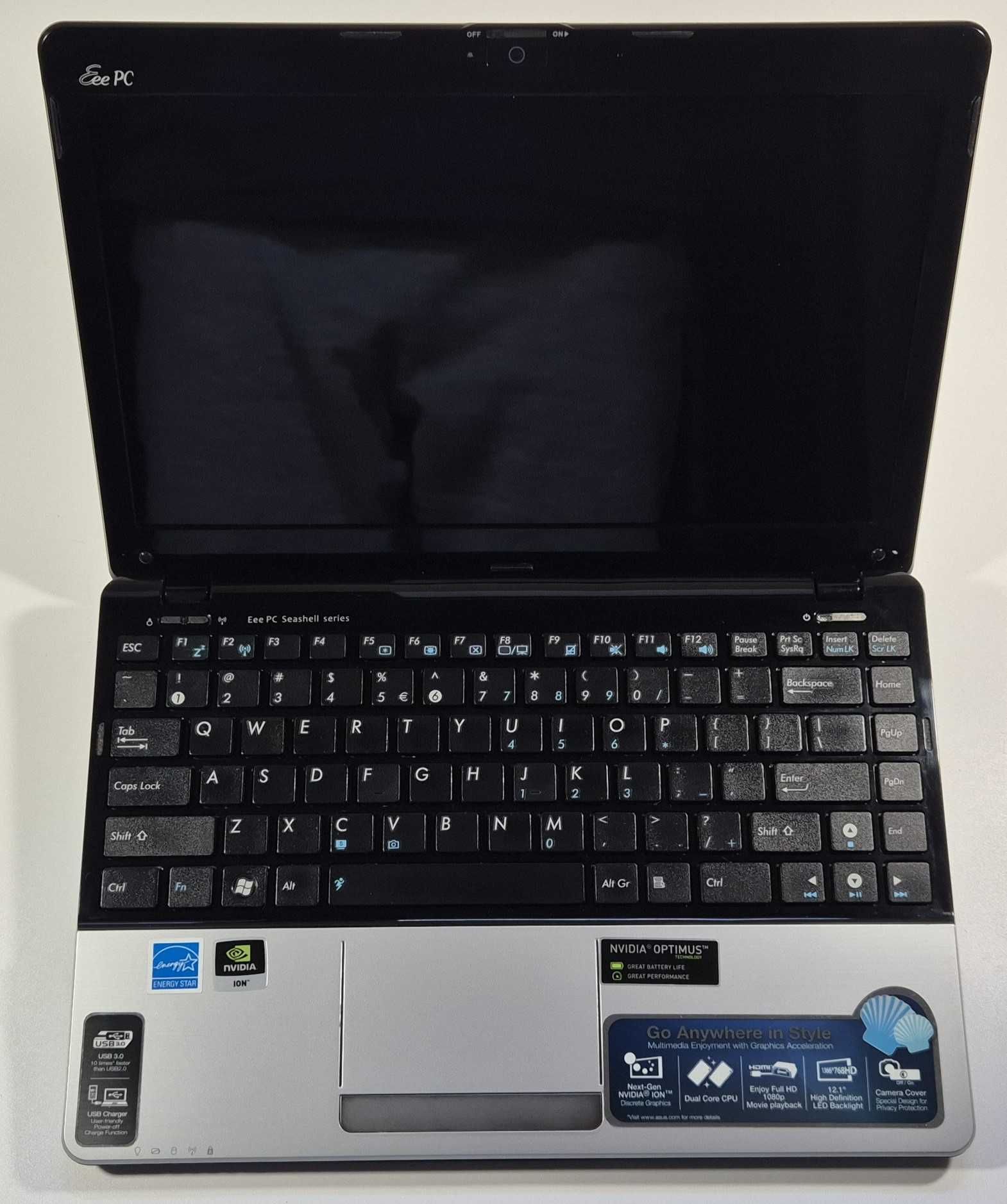 Super Notebook ASUS 12" ATOM D525 1,85GHz 3GB RAM 320GB Windows 7