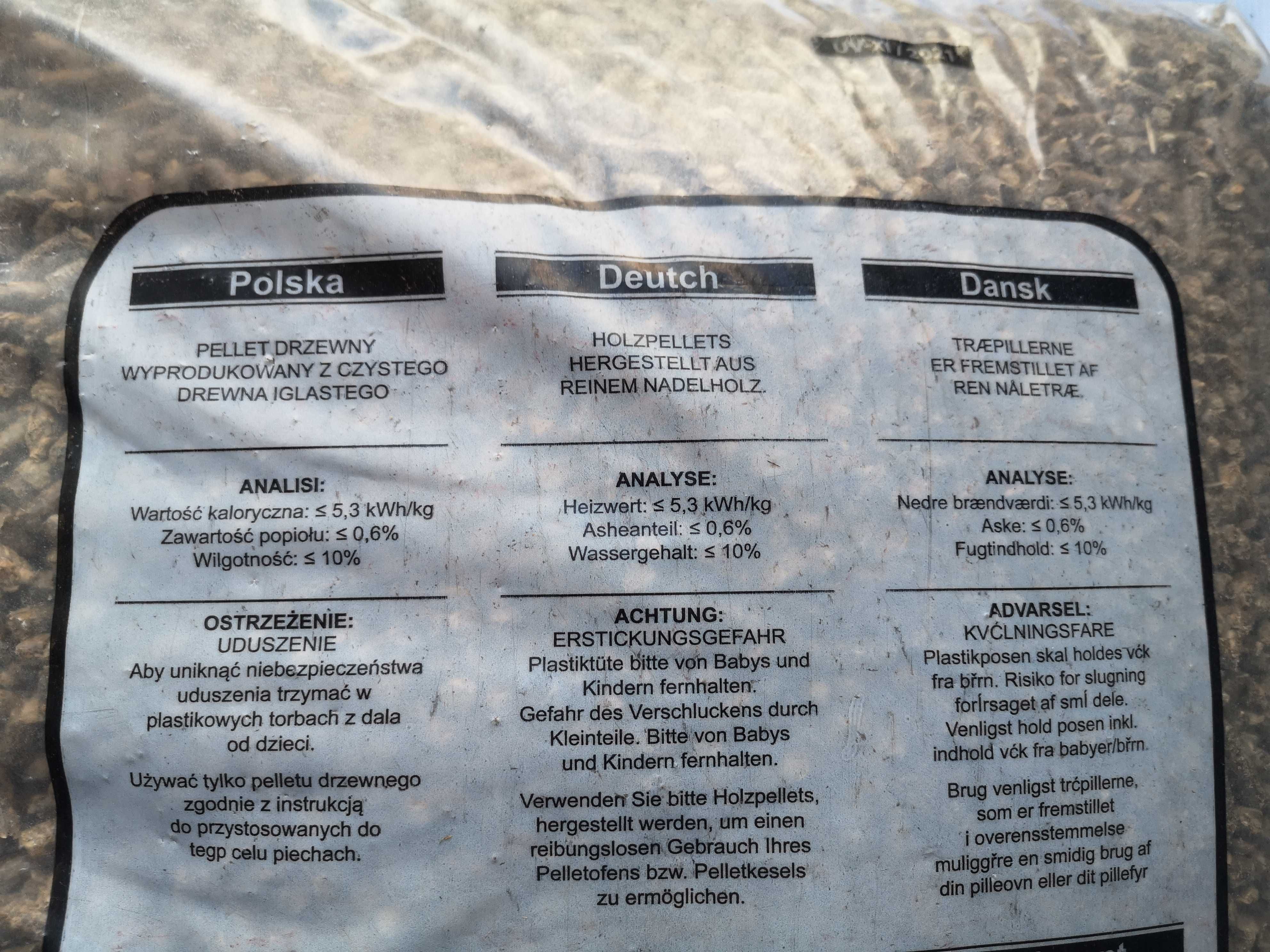 PELLET pellet drzewny 6mm EB  premium first class 975kg paleta Dostawa