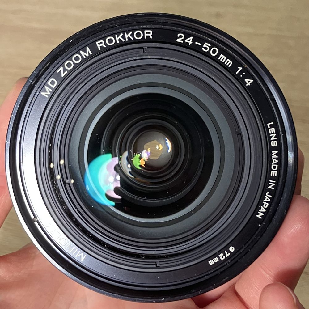 Minolta Rokkor MD Zoom 24-50mm f/4 vintage manualny obiektyw