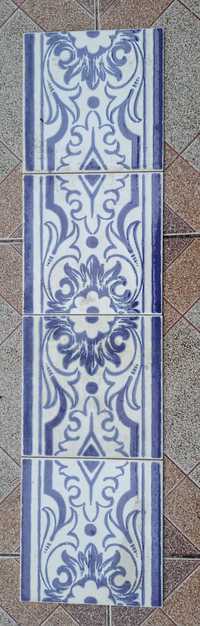 Faixa Azulejo Azul e  Branco 15cm