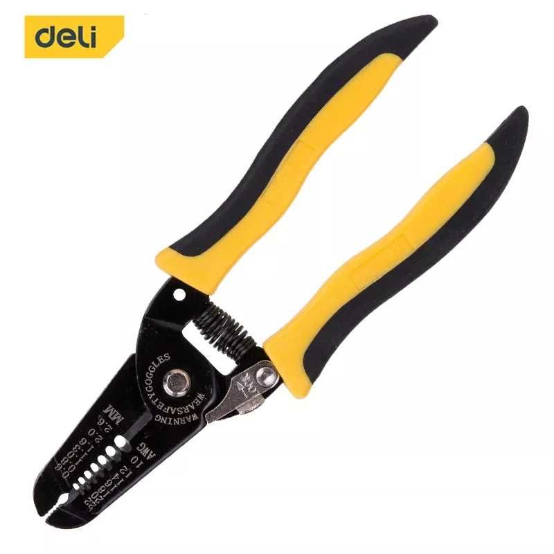 Deli 7 Inch 2 in 1 Wire Stripper And Cutter Slip