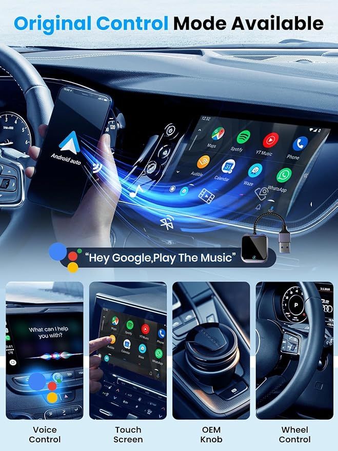 Mini Adapter Carplay Oasplus Ca9 Bt 5.3 Wifi 5Ghz Usb-A/C