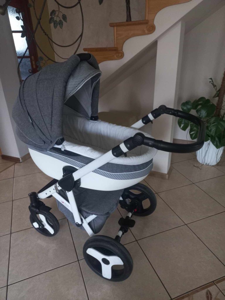 Wózek 2w1 zadbany szary