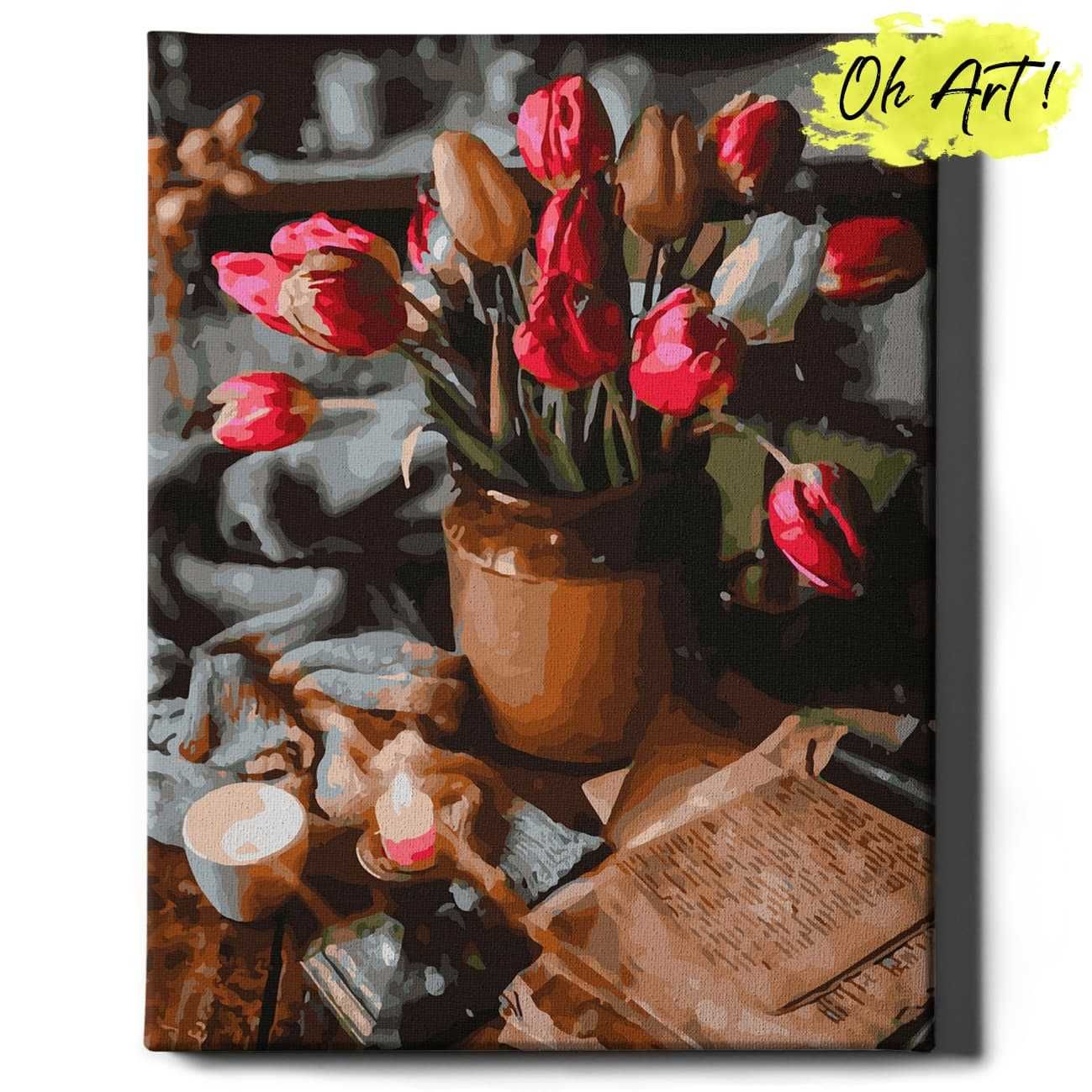 Malowanie po numerach, 40x50 cm - Tulipany z ogrodu / Oh-Art