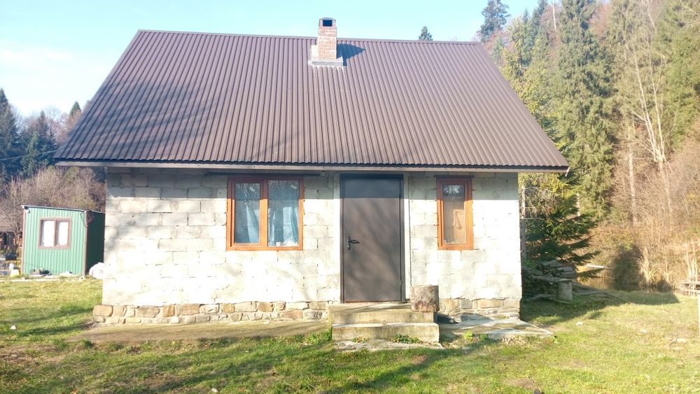 Продам будинок,в карпатах з озером,лісом навколо природа)