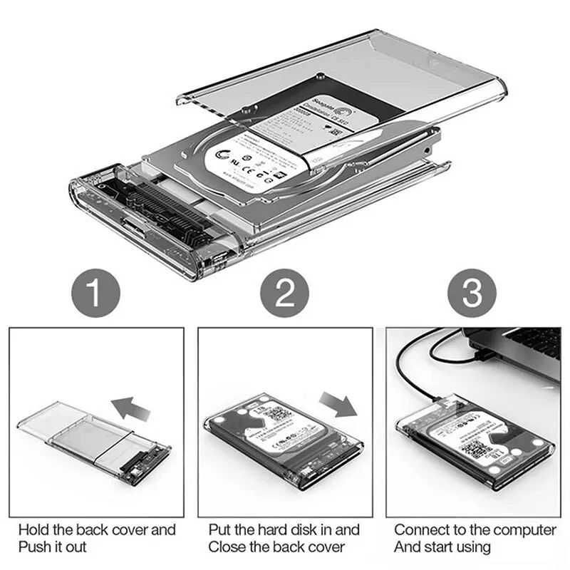 Кейс карман для жесткого диска 2,5 дюйма, SATA 3.0 - USB 3.0