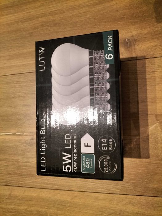 Żarówki LED E14 5W/40W 3000K 6szt