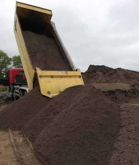 ZIEMIA PRZESIANA Czarnoziem Pod Trawnik Transport 28 t wywrotka gleba