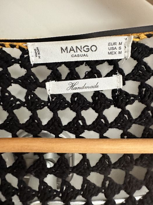 Casaco em crochet da Mango tamanho M