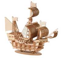 3д деревянный конструктор,  модель корабля