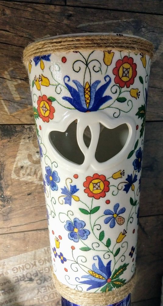 Dekoracja wazon decoupage