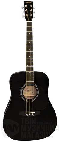 Гітара акустична Maxtone WGC 4010 Black з чохлом, медіатори та ремінь