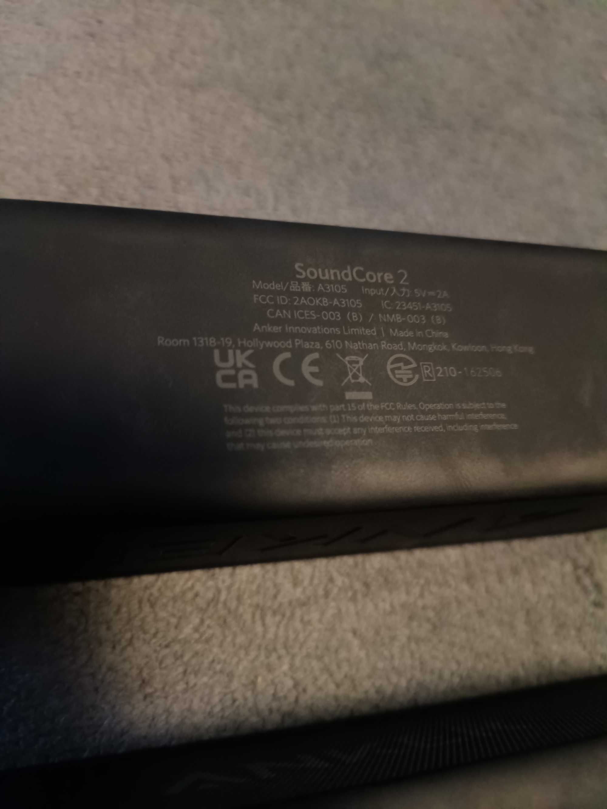 Głośnik przenośny SOUNDCORE 2 bezprzewodowy ANKER A3105 Bluetooth CD