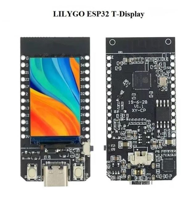Плата розробника LILYGO T-Display ESP32 з кольоровим IPS дисплеєм 1.14