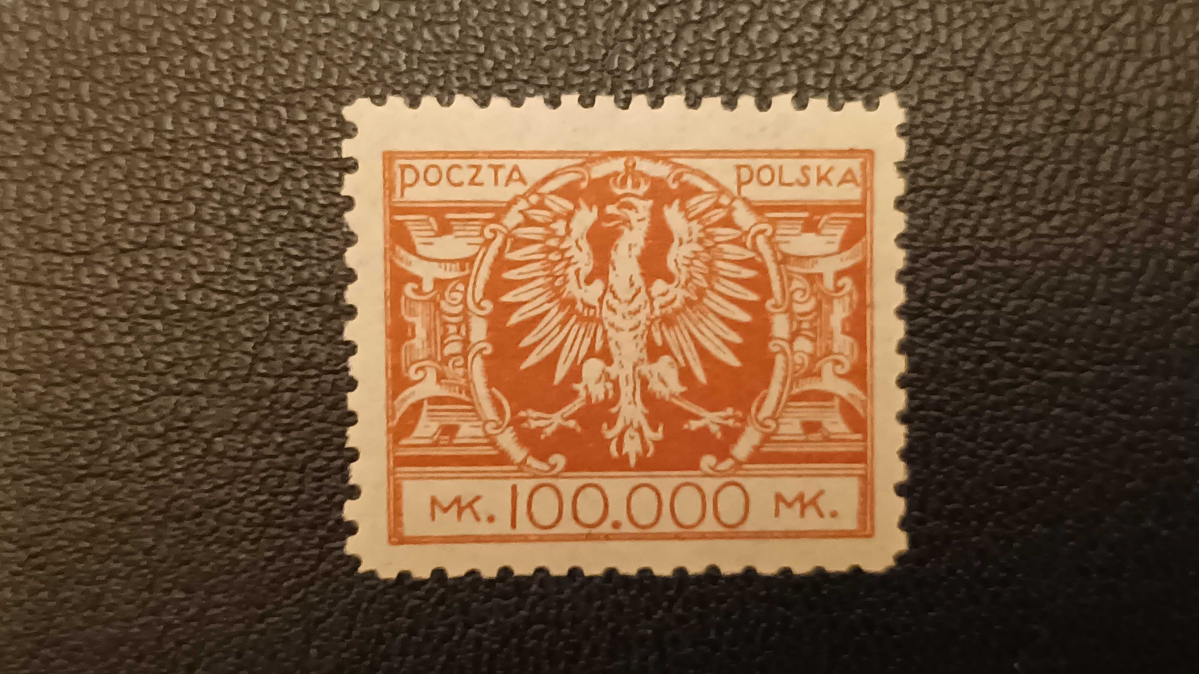 Znaczek Polska 1924 r.Oryginał.Duży Orzeł na tarczy Barokowej