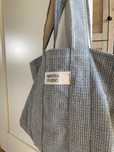 Autorska torba shopper niebieska handmade zero waste