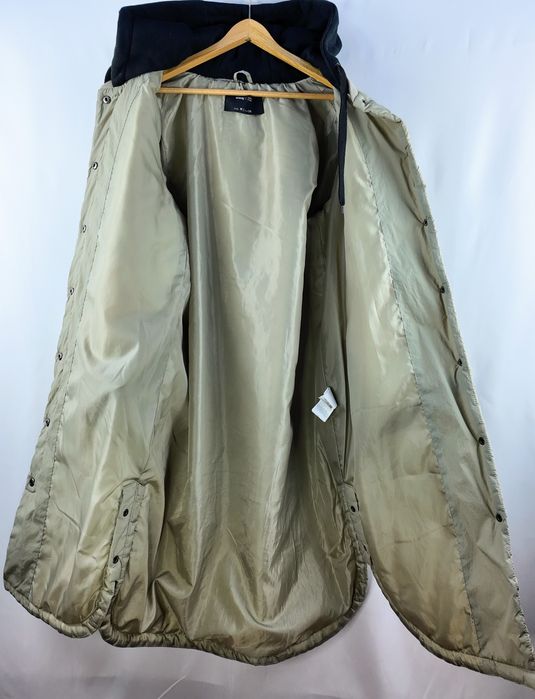 Sinsay pikowany płaszcz z kapturem długi M EU 38