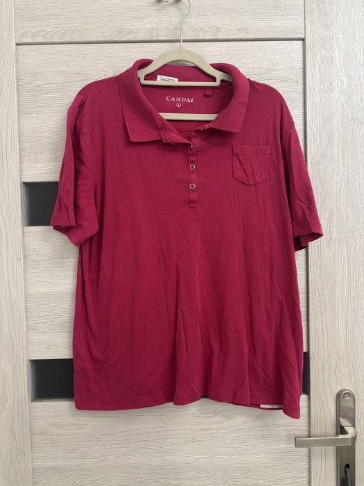 Bluzka koszulka tshirt z kołnierzykiem polo L 100% bawełna