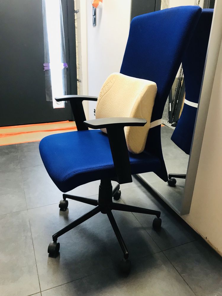 Fotel biurowy Grospol niebieski