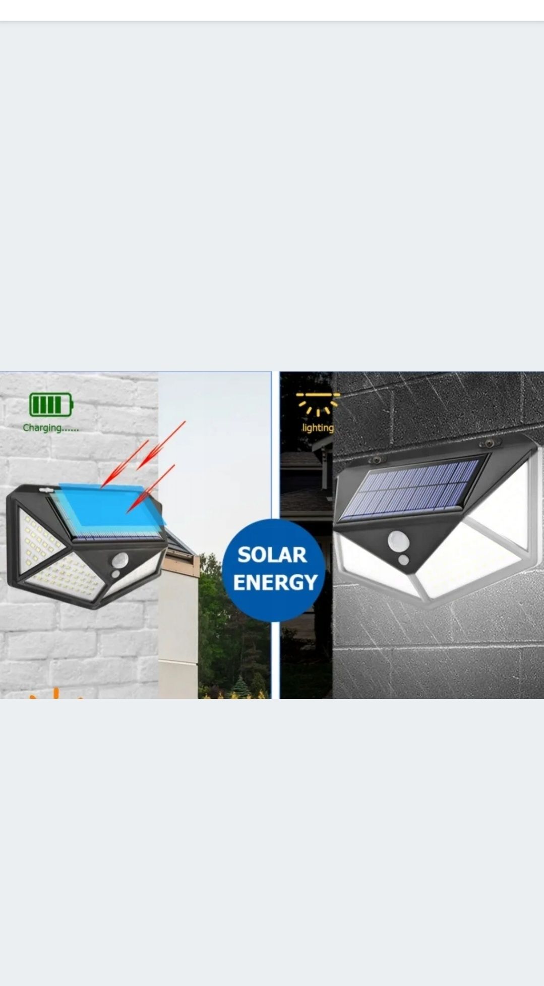 2 LAMPY SOLARNE 100 LED 2 szt  czujnikiem ruchu kampingowa,na ryby