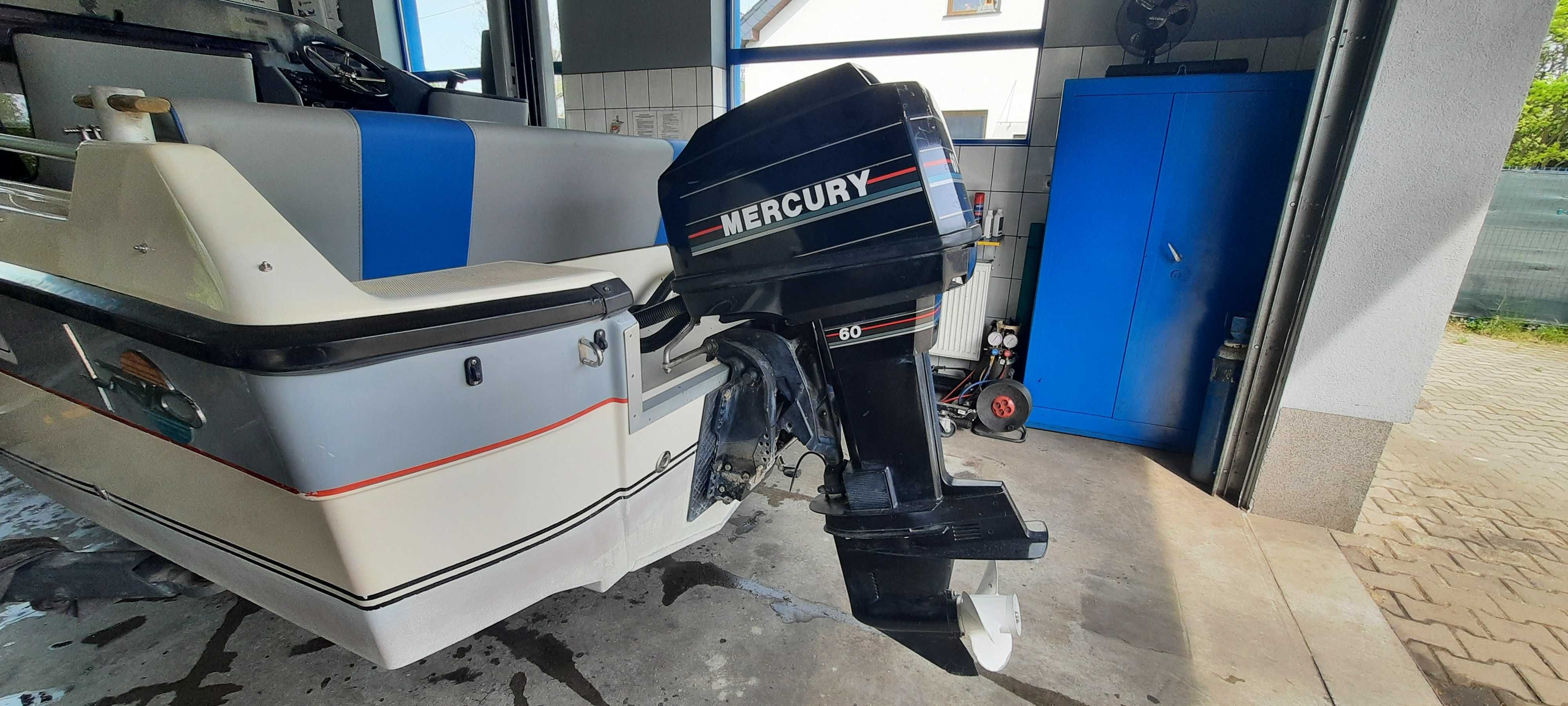 Silnik zaburtowy Mercury 60hp 2T, ładny stan!!!